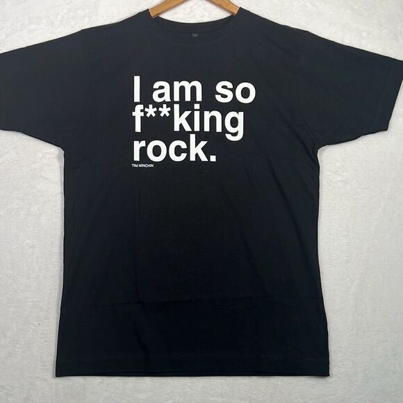 Tim Minchin concert release “I am so F**king‎ rock” Black T-shirt Men Medium New - Picture 1 of 7